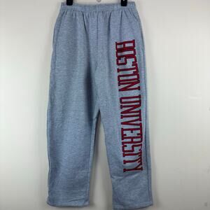 Jansport Boston University Mens Sweatpants Gray Graphic Spellout School Pants M